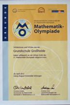 Auszeichnung Mathematik-Olympiade
